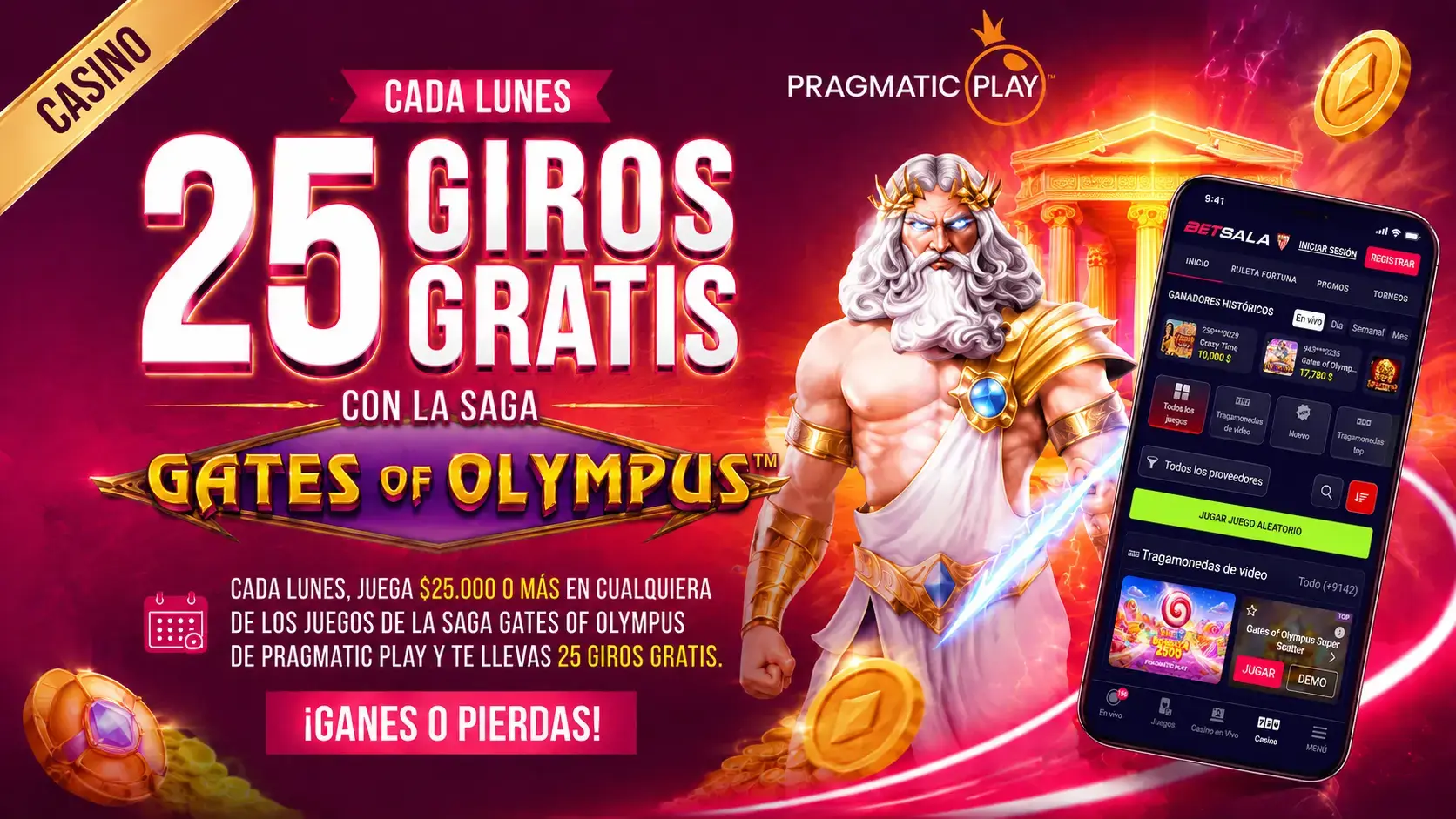  Juegos disponibles desde Betsala app